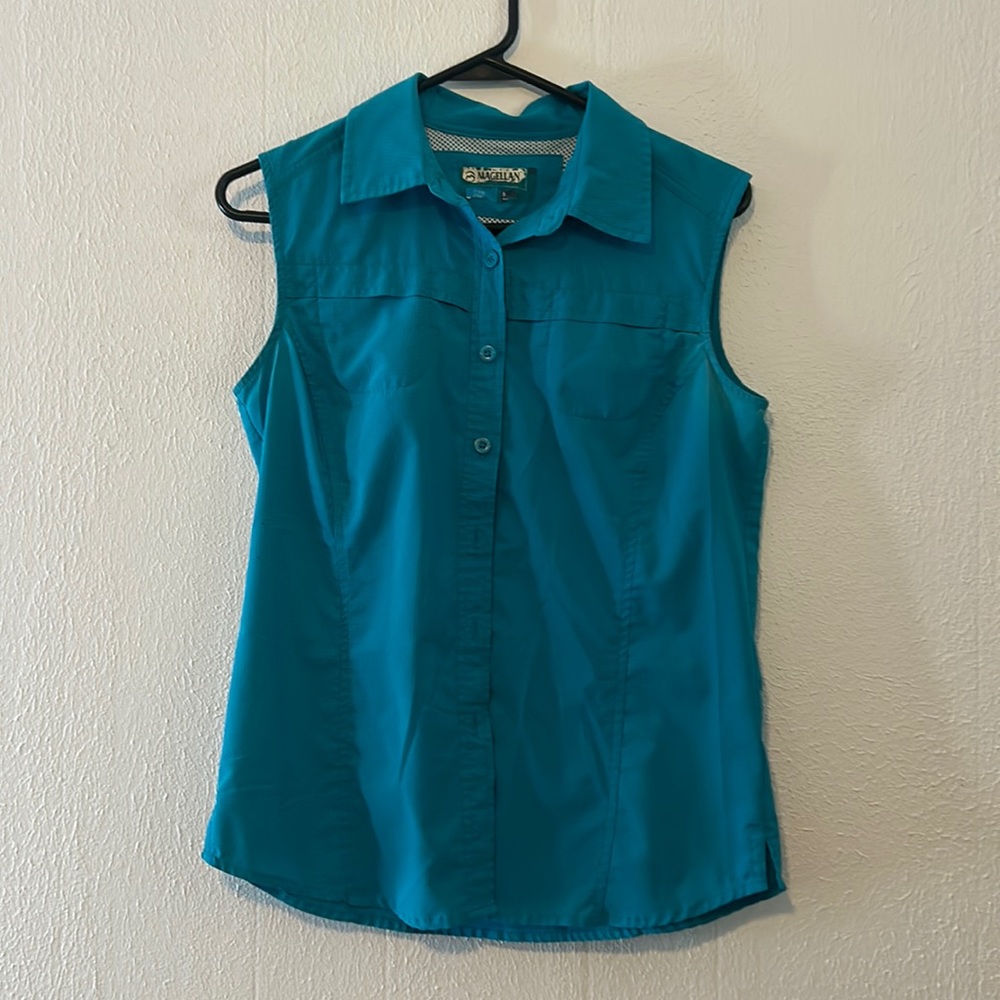 Sleeveless Magellan, fission shirt, size small